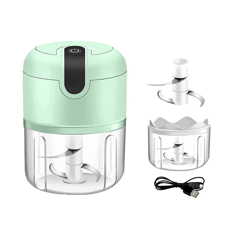Electric Mini Garlic Chopper,Food Processor,Portable Cordless Garlic Mincer Masher,Meat Grinder Qme A