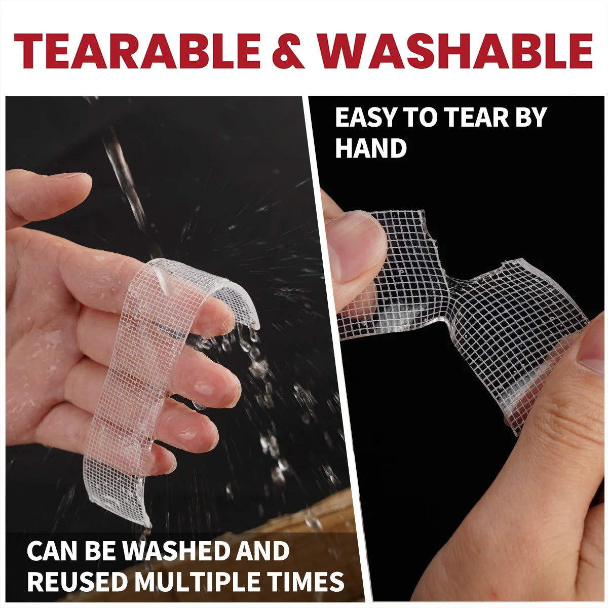 5m Nano Double-Sided Adhesive Tape - Ultra-Strong adhesion， Clear, Removable & Waterproof - Heavy-Duty, Extra Sticky Strip for E Qme