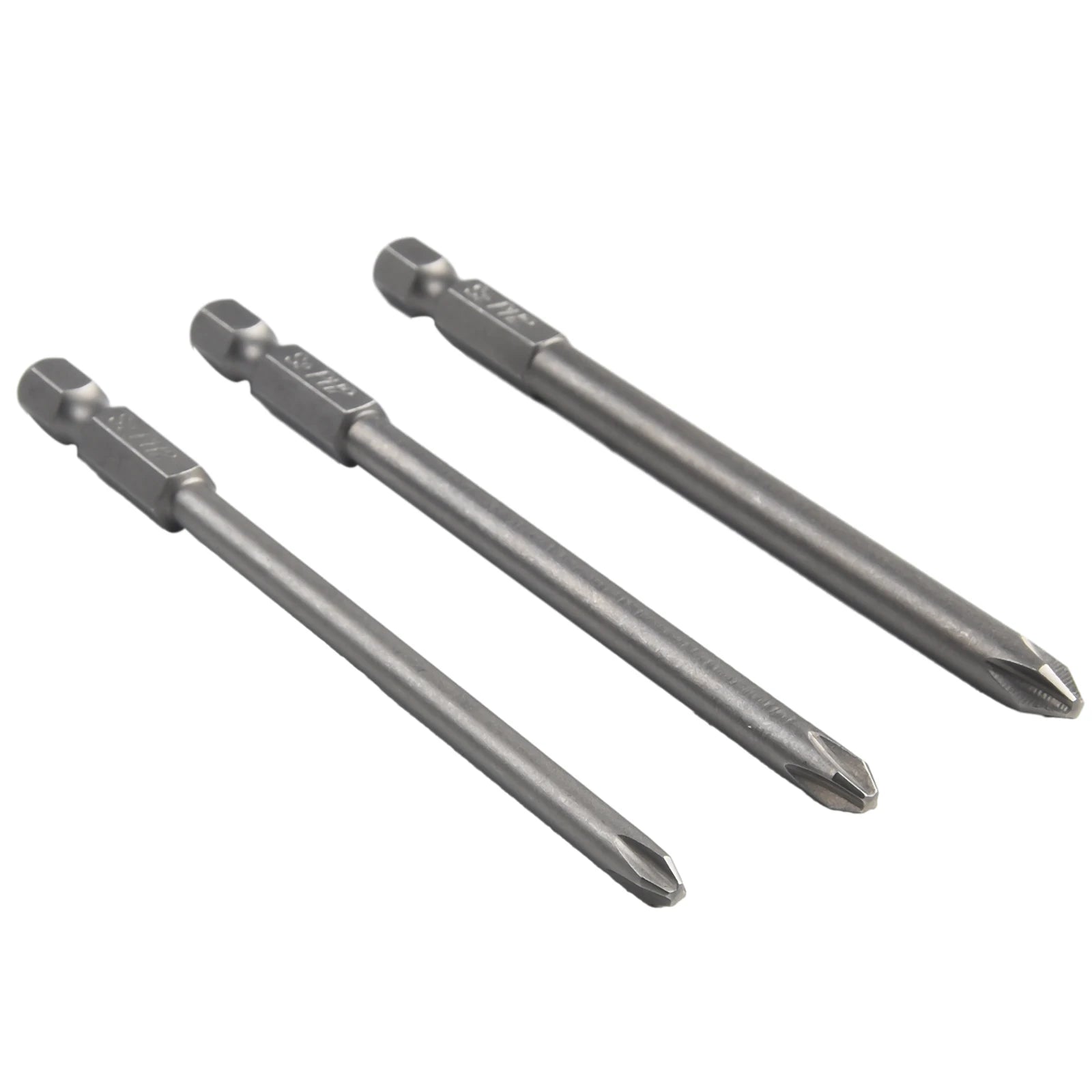 6Pcs/ Set 100mm Long 1/4'' Shank Screwdriver Bits Steel Magnetic Hex Cross Head Screw Driver Screwdriver Bit Hand Tool Qme
