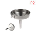 Stainless Steel Metal Funnel For Canning Kitchen Tools Kitchen Accessories Wide Mouth Funnels Bar Wine Beer Oil Flask Funnel Qme 12cm