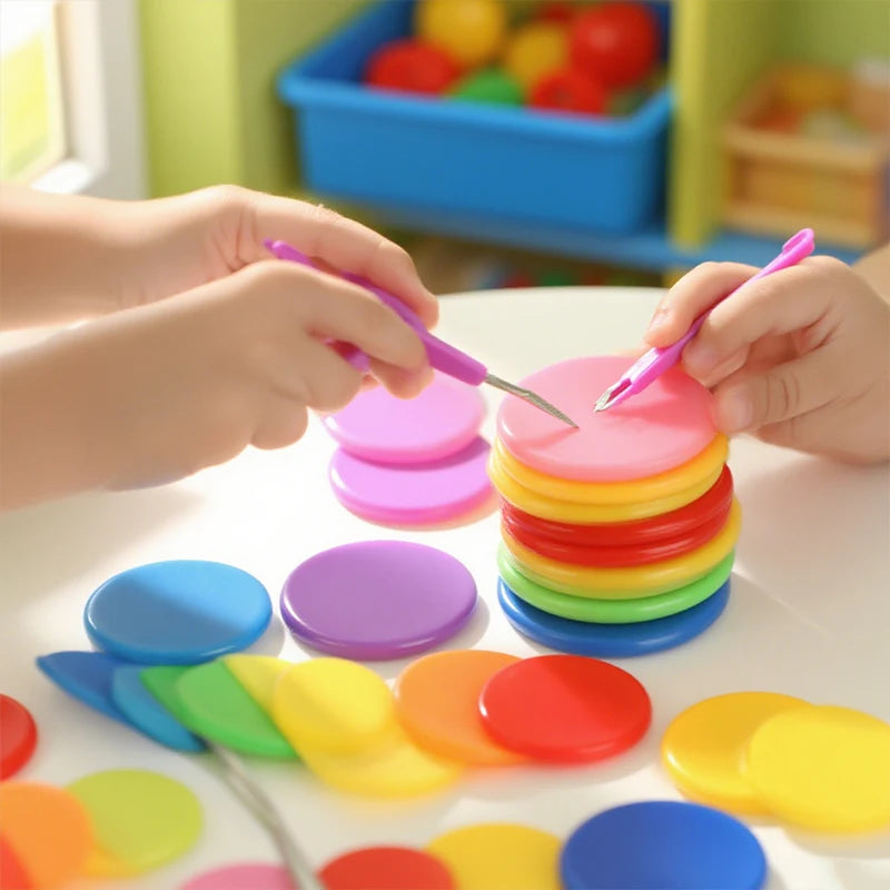 Montessori Learning Education Math Toy Plastic Bingo Chip Markers Qme