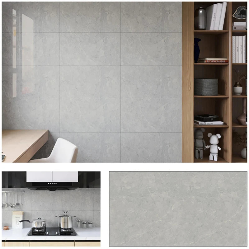 3D Wall Decoration 30*30cm Imitation Tile Wall Sticker Self-adhesive Bathroom Waterproof Moisture-proof Marble Kitchen Wallpaper Qme 1 30cmX30cm-10pcs