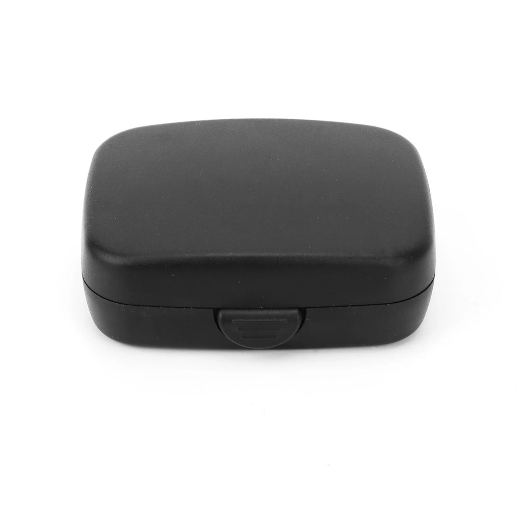 Portable Hearing Aid Hard Case Waterproof Hearing Aid Protective Storage Box Black for Outdoor Travel Hearing Aid Carrying Case Qme