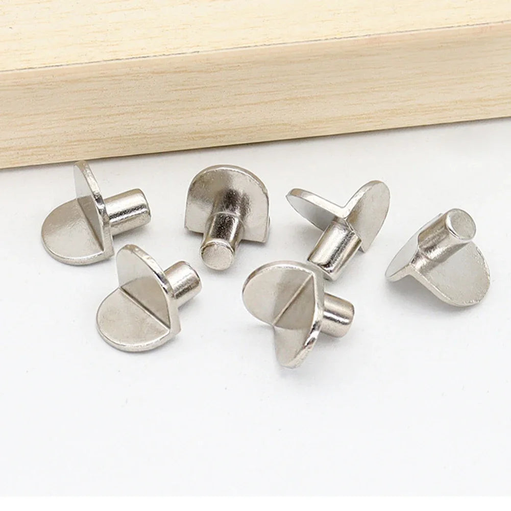 20pcs 5mm L - Shaped Shelf Support Studs: Fix Wooden/Glass Boards in Cabinets, Ideal Furniture Bracket Holders Qme