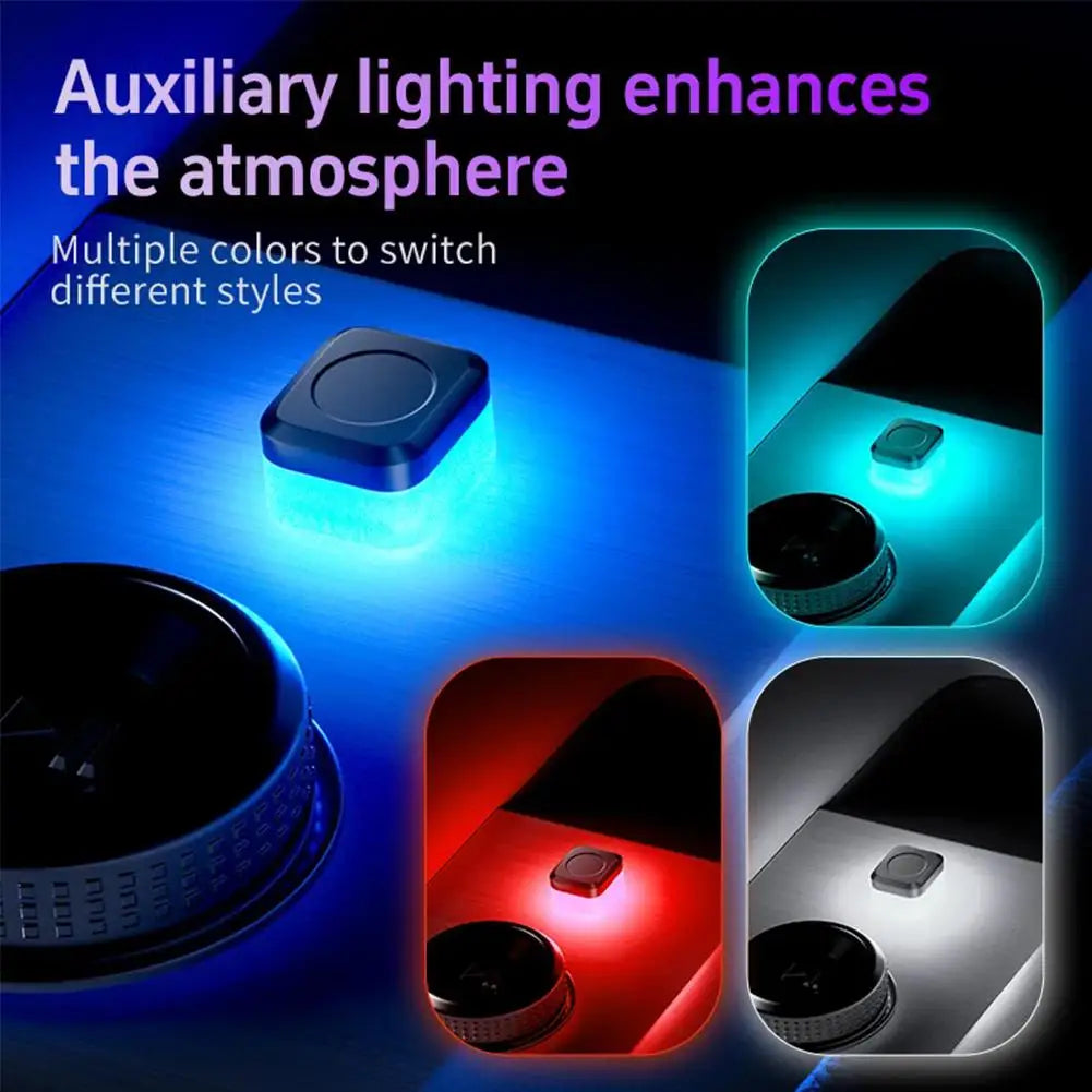 New Universal USB Car Interior Ambient Atmosphere Light LED Signal Lights Auto Reading Lamp Decorations Car Interior Accessories Qme