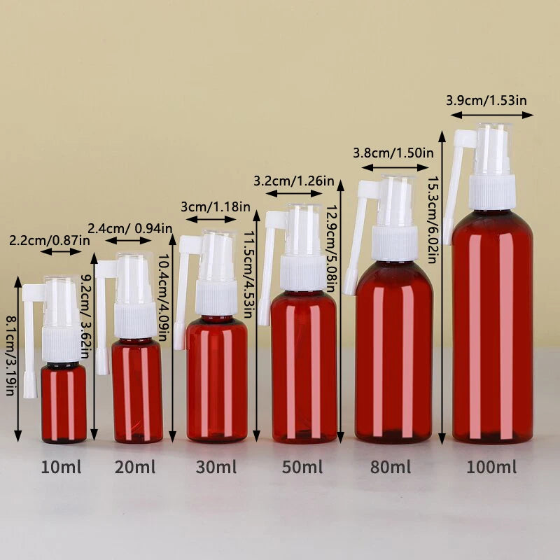 10- PET Spray Bottle Elephant Trunk Nasal Cosmetic Jars Pot Sample Qme