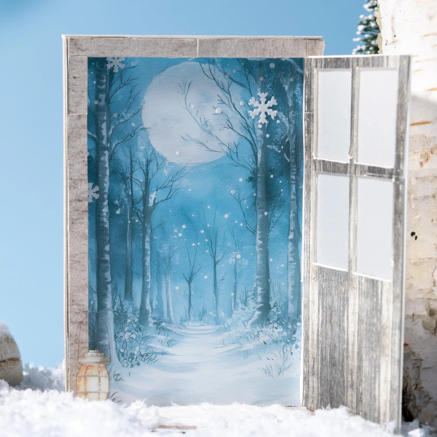 10 Sheets/Bag Winter Snowflake Theme Realistic Snow Particle 3D Sticker Pack for DIY Scrapbook Phone Case Notebook Background Qme