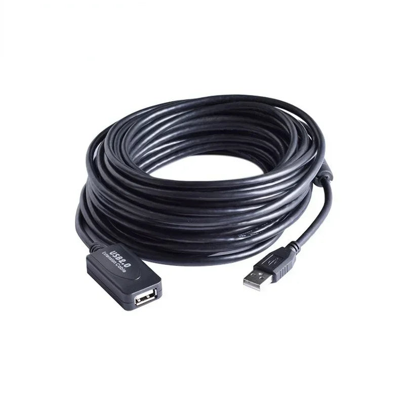 USB 2.0 Male To Female USB Cable Extender Cord Wire Super Speed Data Sync USB2.0 Extension Cable 10m 15m 20m 30m for PC Laptop Qme