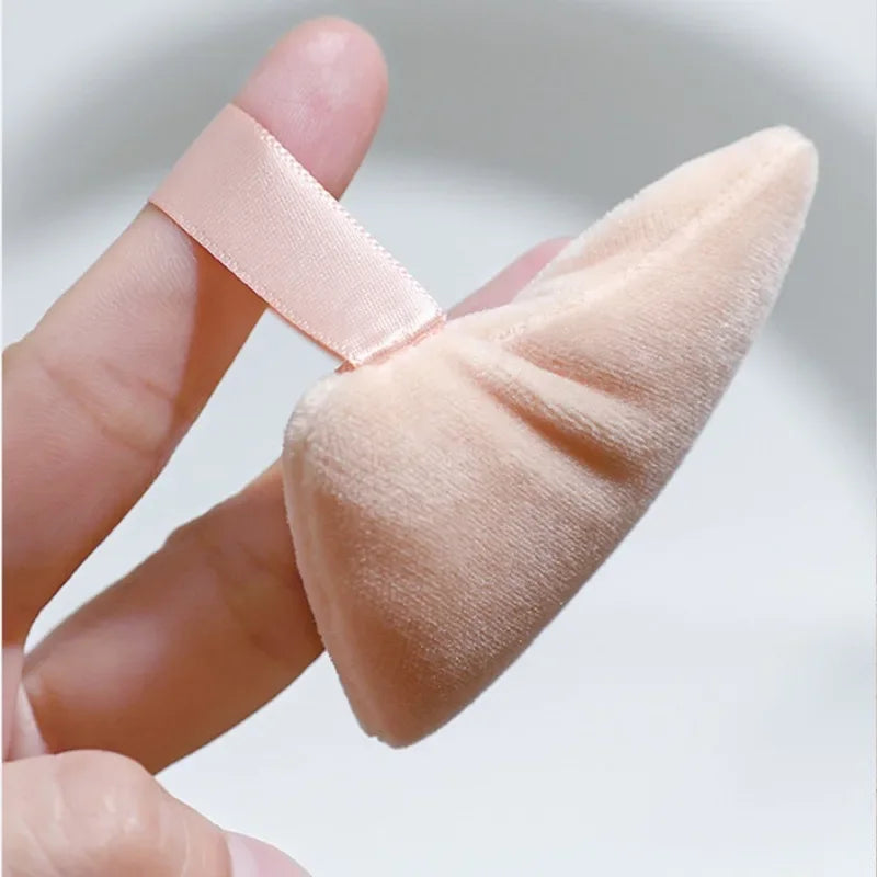 Velvet Cosmetic Foundation Puff Soft Triangle Makeup Puffs Women Face Beauty Sponge Blender Washable Makeup Powder Accessories Qme