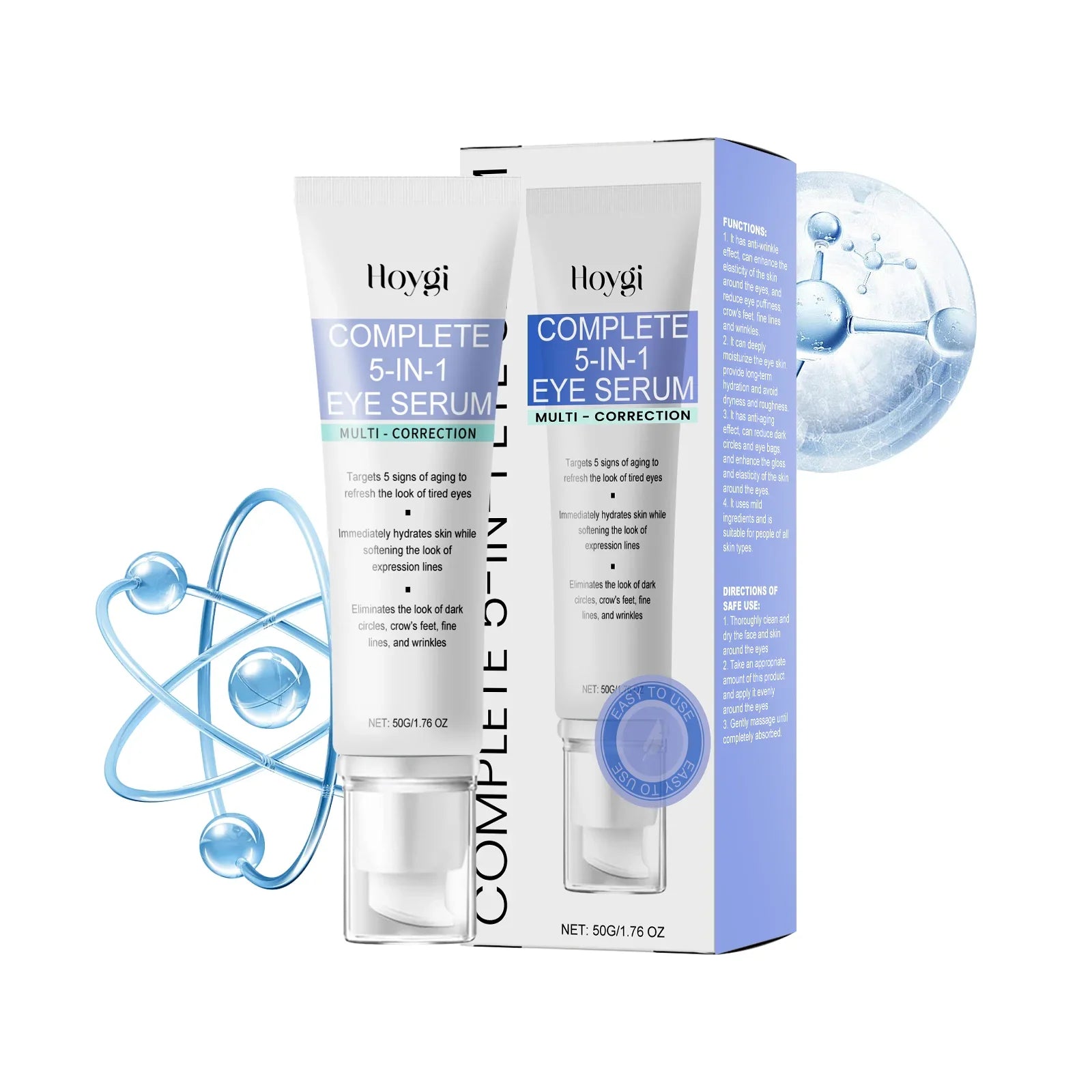 Collagen 5 IN 1 Firming Eye Cream Removes Dark Circles Eye Bag Firming Lifting Fade Fine Lines Improve Skin Retinol Eye Cream Qme 50g Boxed