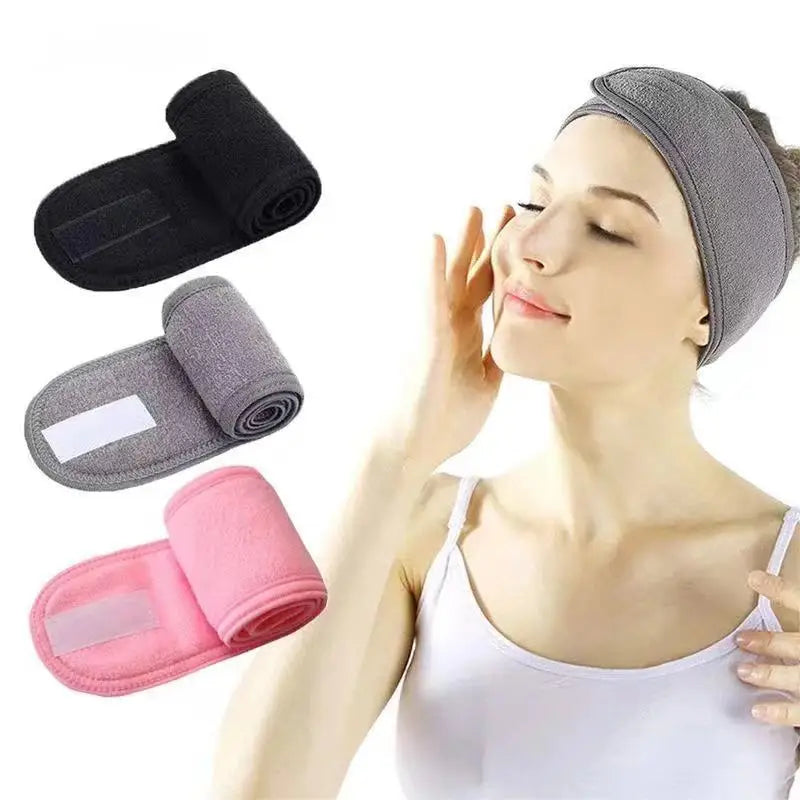 Eyelash Extension Headband Makeup Eyelash Extension Supplies Lashes Accessories Face Washing Bath SPA Facial Adjustable Headband Qme