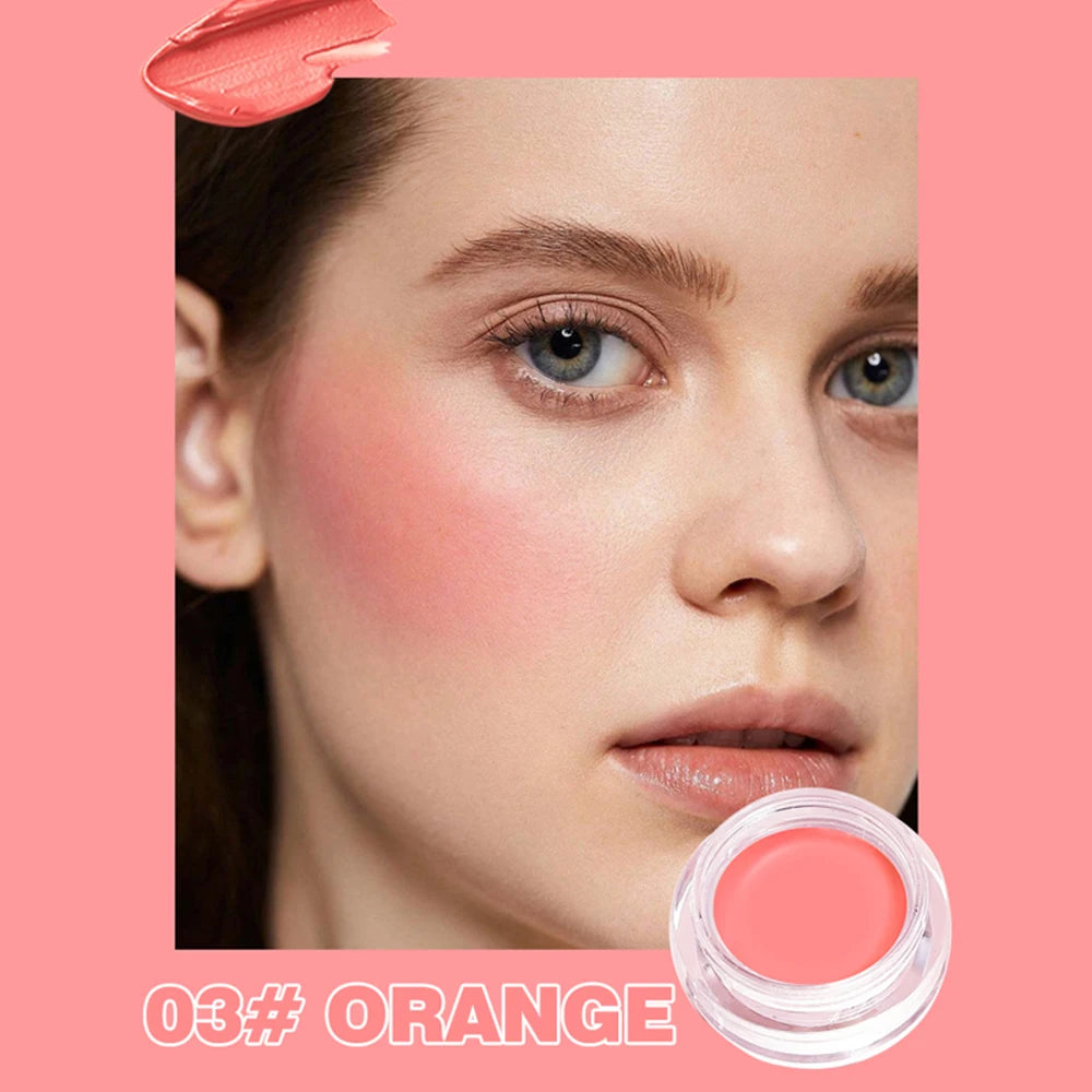 Waterproof Durable Powder Blusher Light Not Dry Suitable All Skin Qme 03 ORANGE