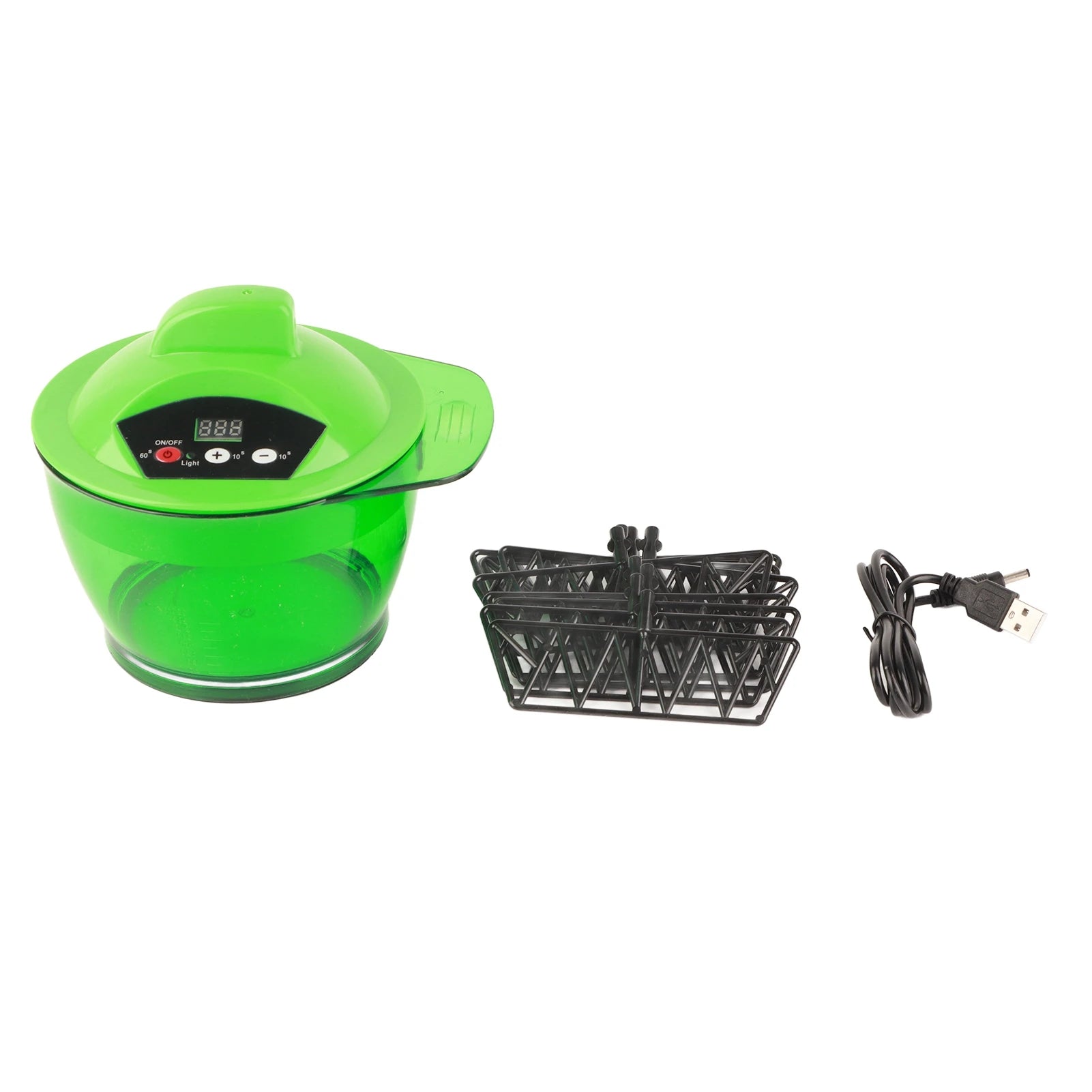 Electric Hair Coloring Bowl Dyestuff Automatic Mixer Blender Hair Dye Cream Mixing Bowl Dyestuff Mixing Bowl Qme Green