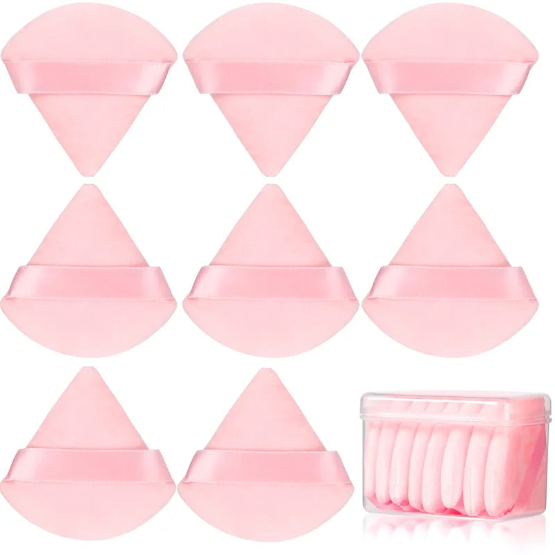 Cotton Powder Puff Riangle Both Dry Wet Makeup Setting Concealer Qme