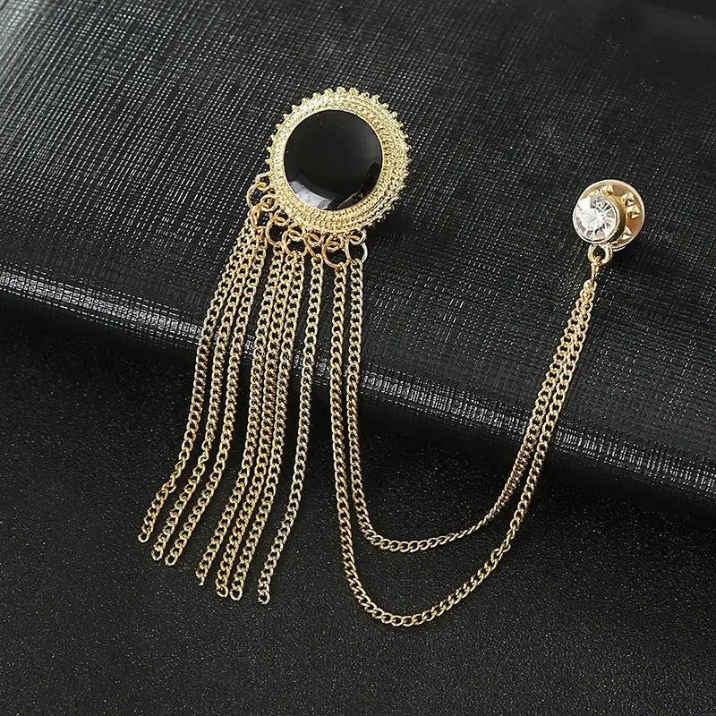 Tassel Brooches For Women Men Pin Party Casual Lapel Pins Accessory Gift Suit Tassel Brooches Jewelry Qme style 3
