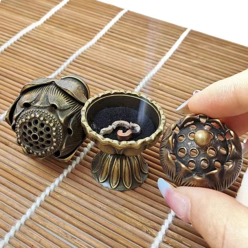 Yoga Meditation Bedroom Ambiance Home Decor Brass Incense Burner Qme