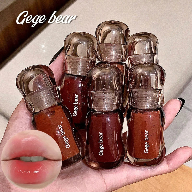Jelly Mirror Lip Glaze Non-stick Lip Tint Lasting Cosmetic Liquid Moisturizing Water Bomb Crystal Lipstick Korean Glass Gloss Qme