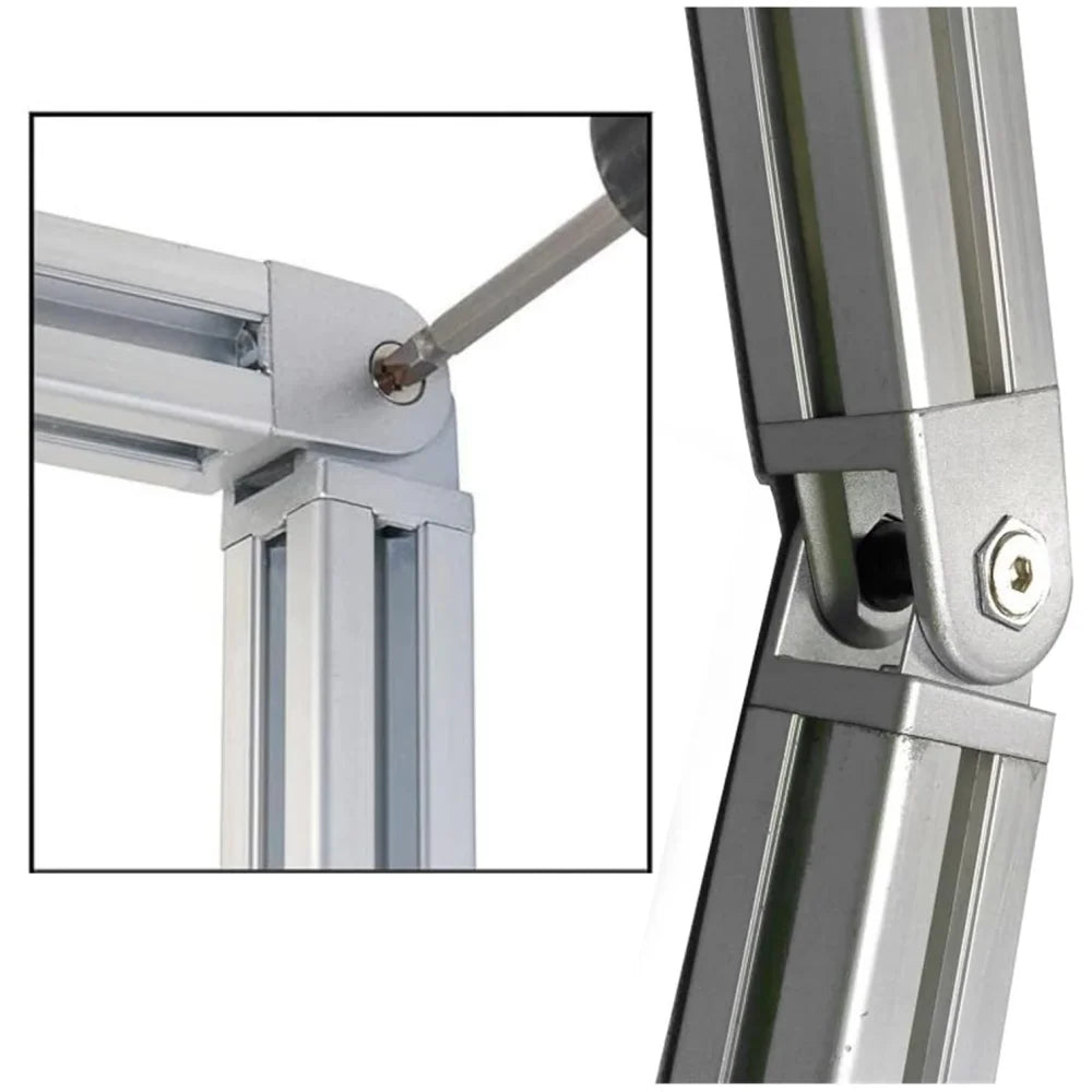 2020 Series Aluminum Profile Die-casting Zinc Alloy Flexible Pivot Joint 2020/3030/4040 Series Aluminum Profile Zinc Alloy Hinge Qme