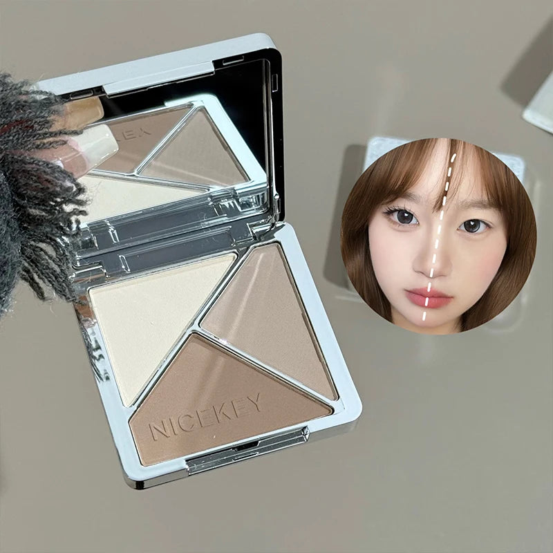 NICEKEY Pink Ballet Makeup Sets Include 4 Lip Mud,1 Blush,1 Pressed Powder,1 Eyes Palette,1 Contour Palette With Necklace Gift Qme