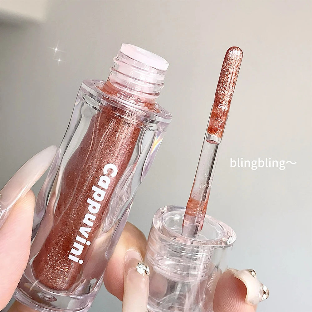 Moisturizing Glitter Lip Gloss-6 Colors Gloss Glossy Non-sticky Makeup Qme