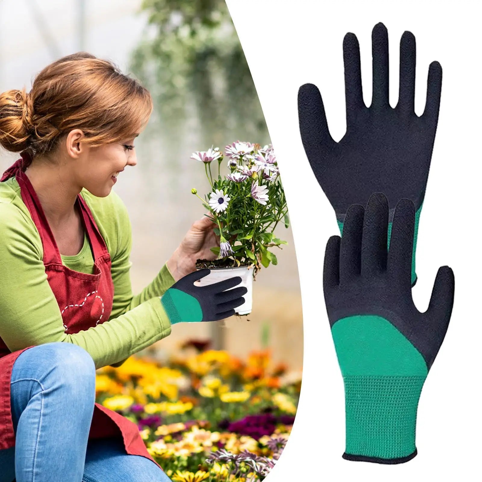 Gardening Gloves for Women Yard Working Garden Gloves Puncture-Resistant Thorn-Proof Waterproof Tools Indoor/Outdoor Protective Qme