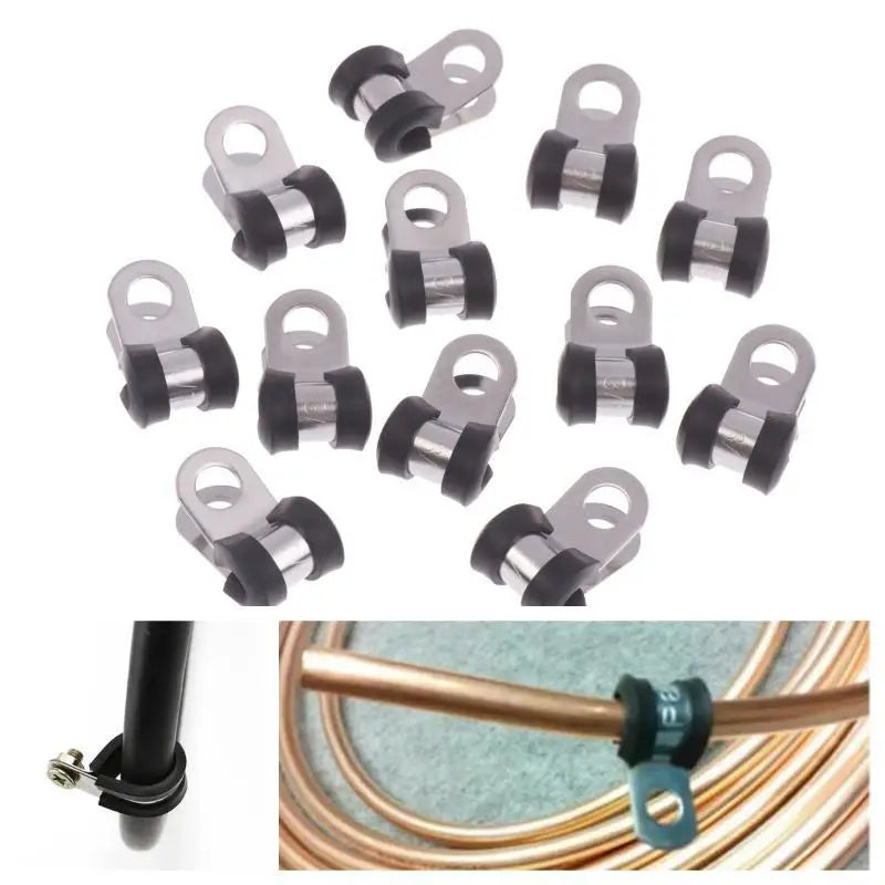 1 4 5 16 3 8 2 Brake Gas Line Pipe Fixing Clamp Cramp Metal R Clips Qme