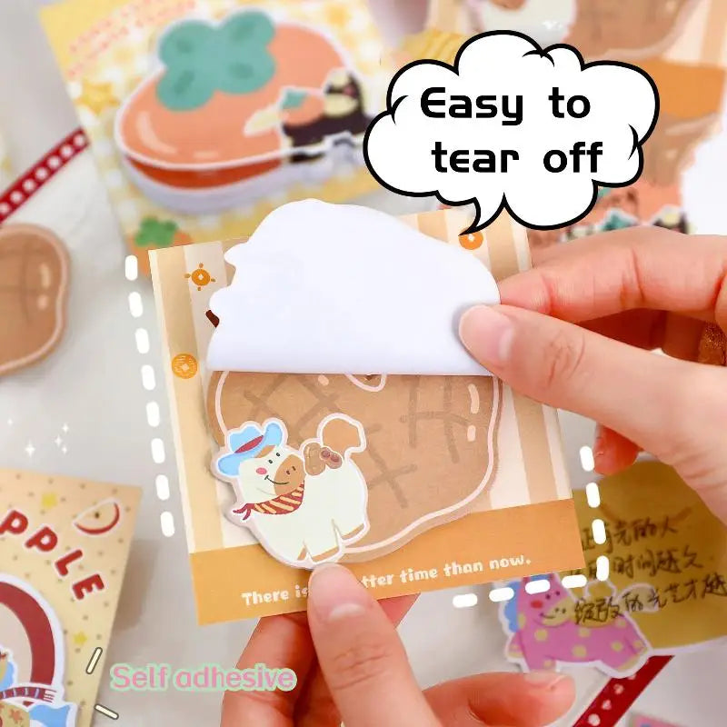 5 10Books Cute Pony Shape Convenience Sticky Notes Cartoon Has Qme