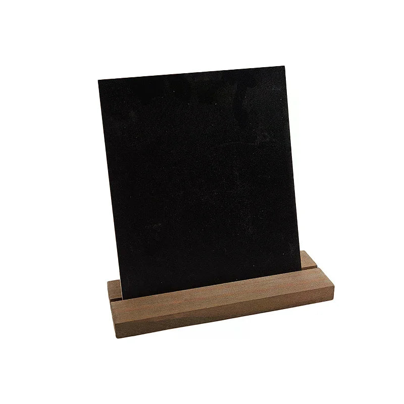 Message Board Display Sign Wooden Base Price Tag Black Chalkboards Qme