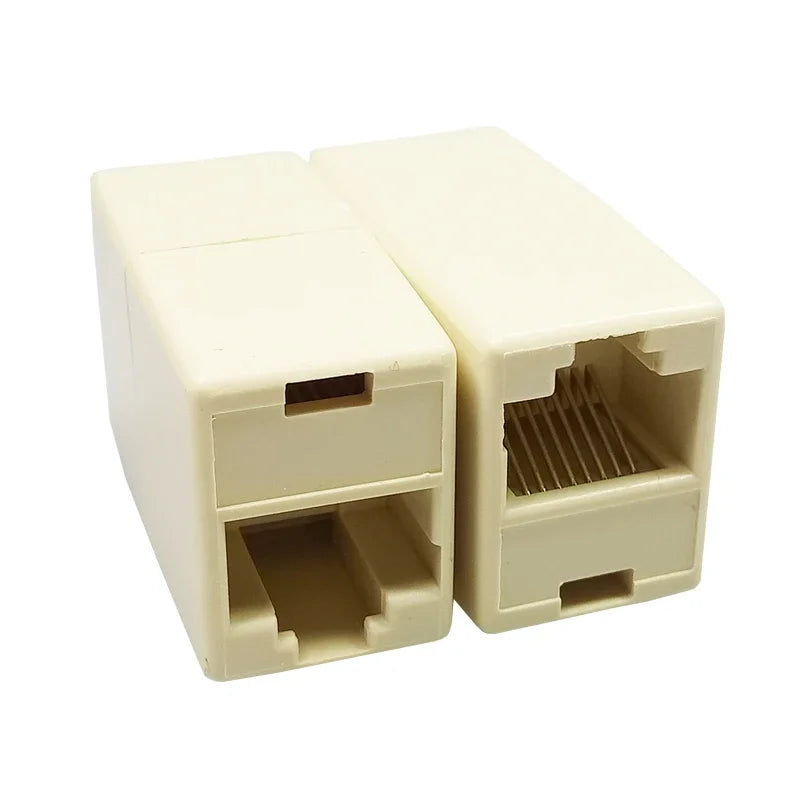 ESCAM CAT5 CAT5e Ethernet Adapter 8P8C RJ45 Connector Network Extension Cable Adapter for Ethernet Cable Female to Female Qme 5 pcs China Mainland