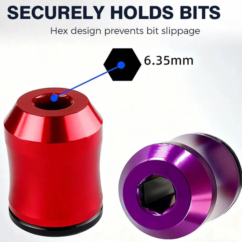 3-in-1 Screwdriver Head Magnetic Ring,Strong Magnetic Screw Ring,6.35 mm Magnetic Screw Ring Bit for Hex Screwdriver Qme