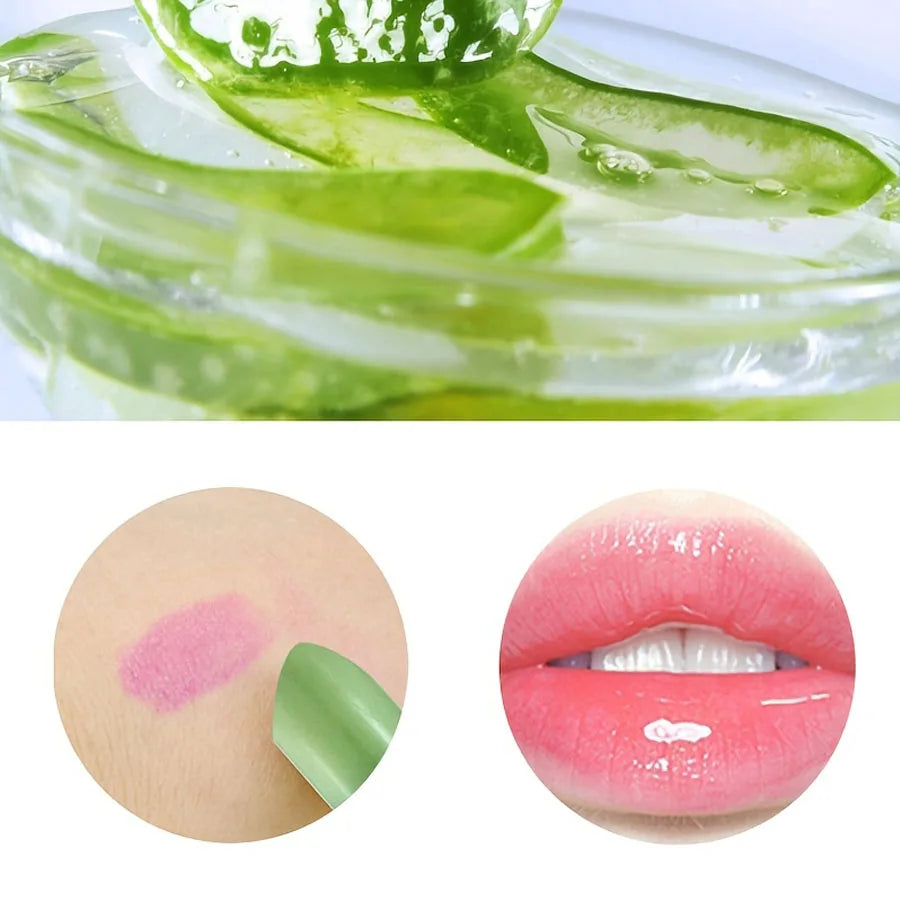 Aloe Lipstick Moisturizing Water Locking Warm Changing Durable Qme