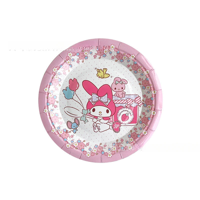 Hello Kitty Kuromi Cute Cartoon Birthday Party Decorations Holiday Qme 7 inches Pack of 10