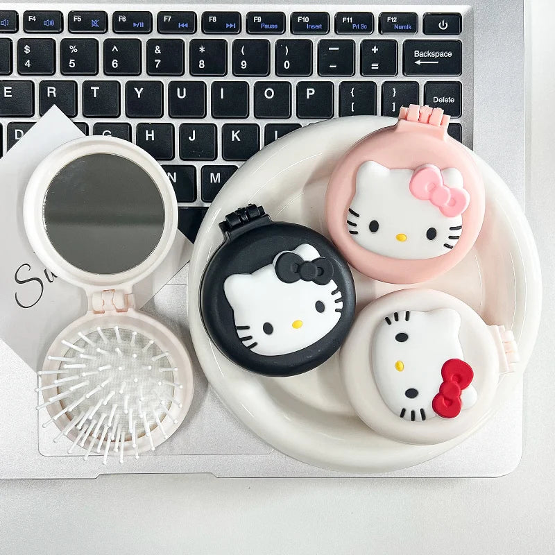 Hello Kitty Cute Cartoon Air-cushion Comb Portable Folding Hair Qme