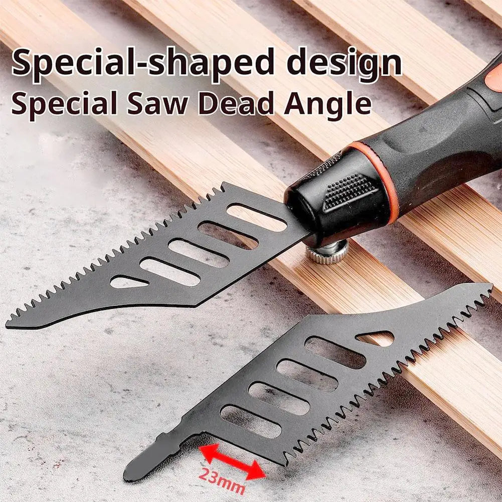 T-Shank Curved Jigsaw Blades T142HB for Flush and Precision Wood Cutting, Multipurpose Saber Reciprocating Saw Blade Set Qme