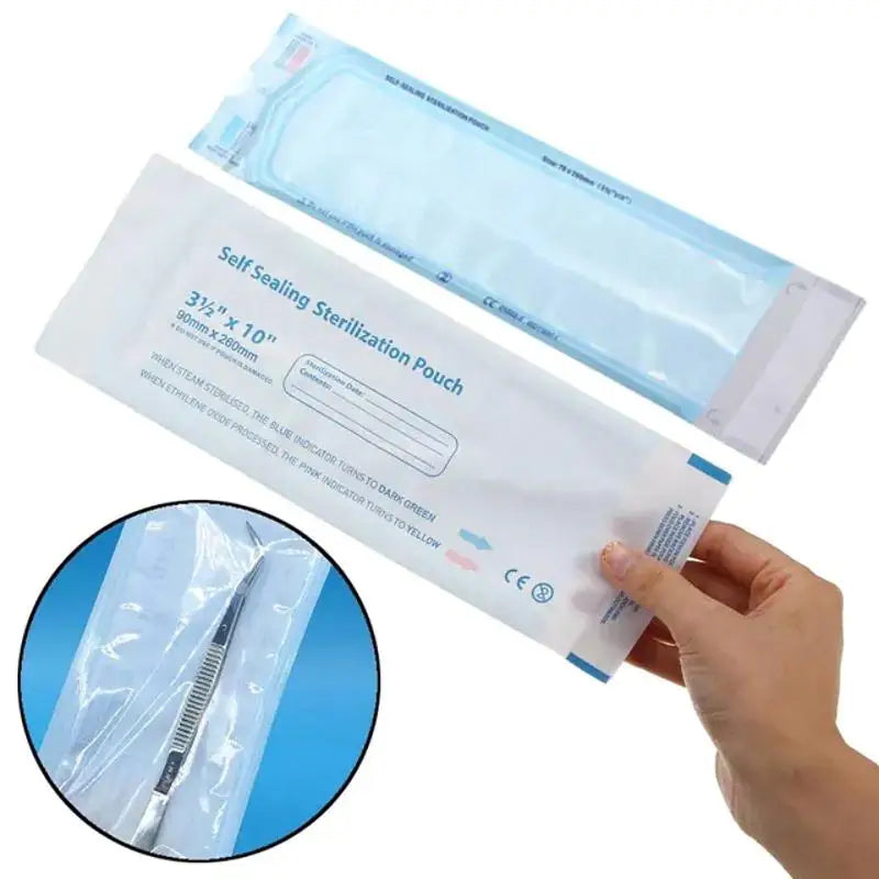 Self-sealing Sterilizer Pouches Bags 4 Disposable Nail Art Qme