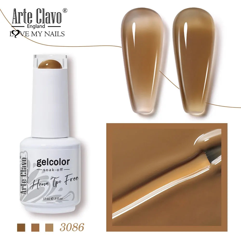 Arte Clavo Jelly Series Semi-transparent Light Pink Peach Gel Nail