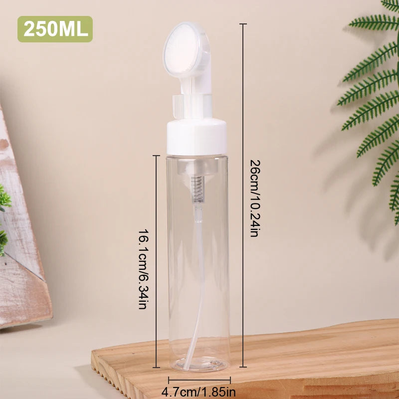 100 120 150 200 Empty Facial Cleanser Mousse Foam Gel Head Wash Brush Qme 250ml Transparent
