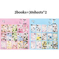 Y2K Sweet Cool Sticker Book Set (2 Pack), Multi-Use Decor Stickers for Scrapbooking, Toploader, Phone & Craft Projects Qme A