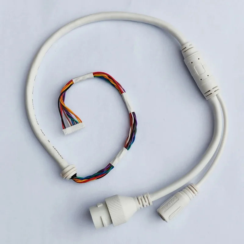 3PCS Network Camera Tail Cable 10 Pin 10 Core POE for Gun Dome Camera 10P10C Connector Cord Qme