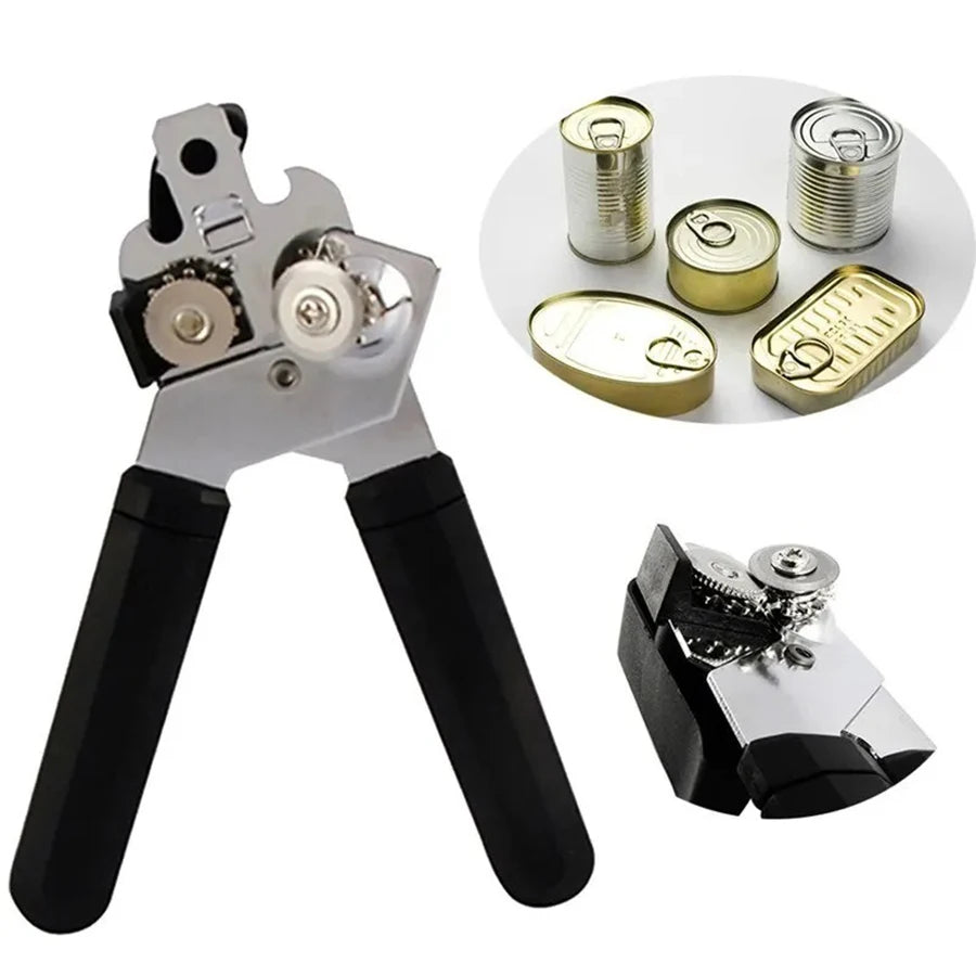 Stainless Steel Multifunctional Professional Can Manual Can Opener Craft Beer Grip Can Opener Bottle Opener Kitchen Gadgets Qme