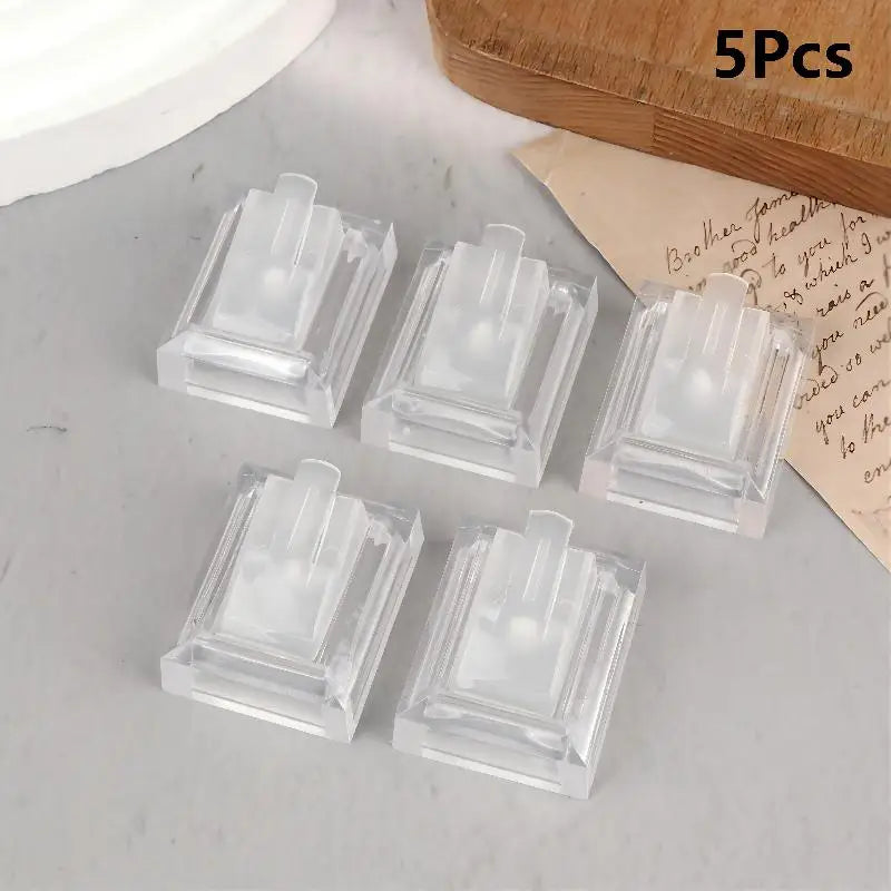 20/5pcs Plastic Ring Display Stands – Jewelry Storage & Showcase Holders for Countertop, Jewelry Organizer for Rings Qme 5Pcs Transparent