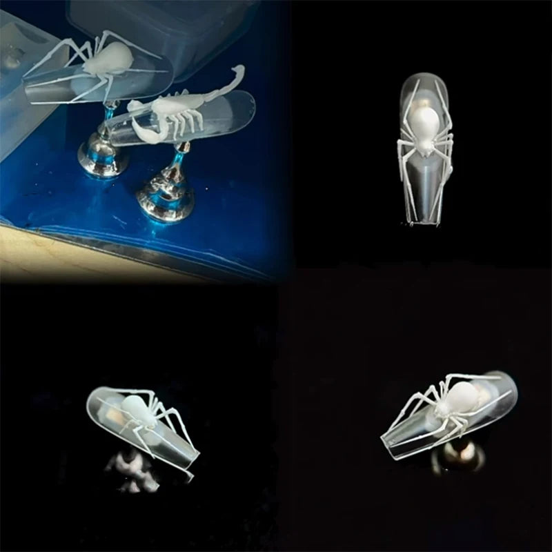 3D Spider Scorpion Silicone DIY Dark Punk Soft Stamping Plates Qme