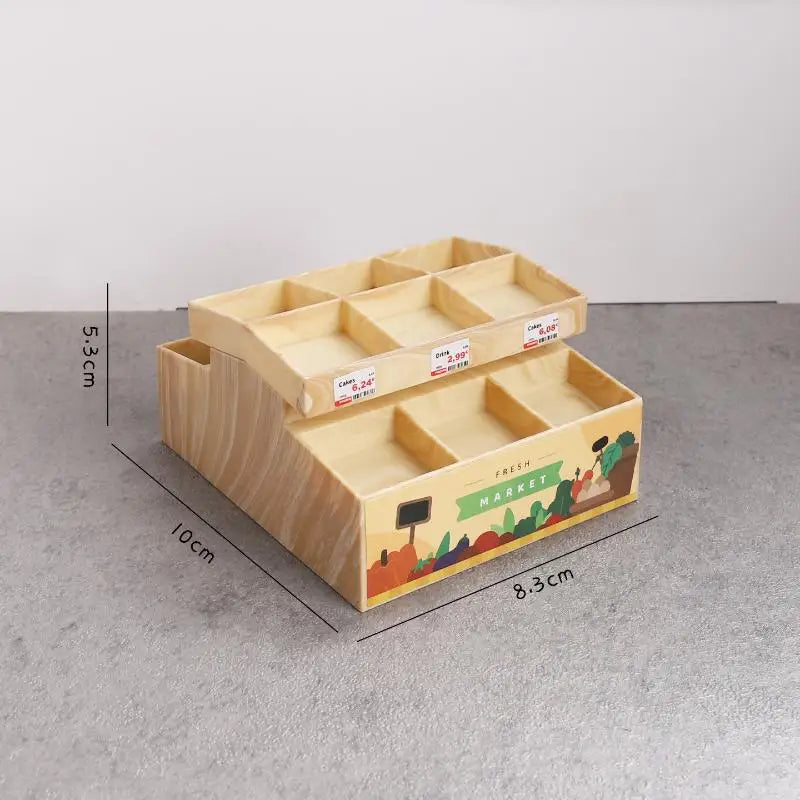 1 12 Dollhouse Simulation Supermarket Display Stand Fruit Vegetable Qme A4
