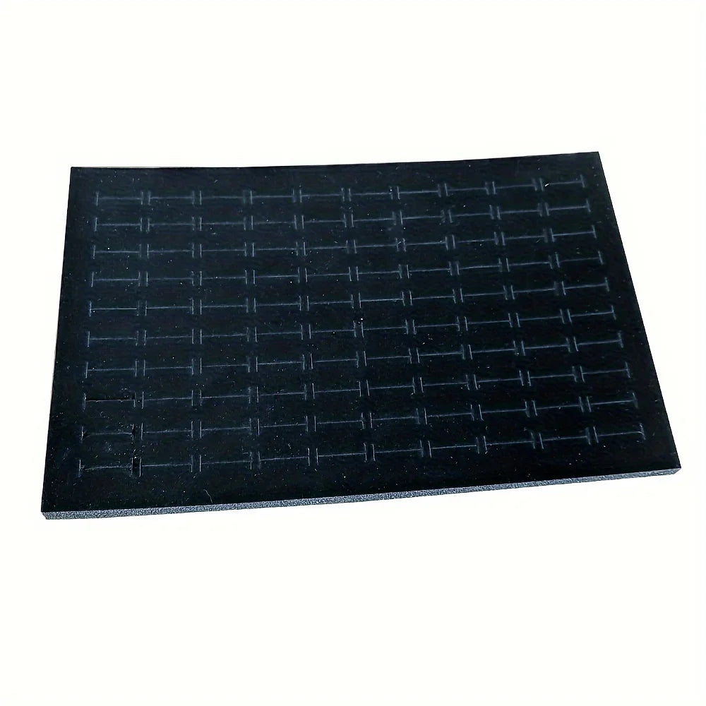 Velvet Jewelry Tray for Displaying Rings, Earrings, Necklaces, and Bracelets, Perfect for Home Decor, New Year Gifts, Qme Black