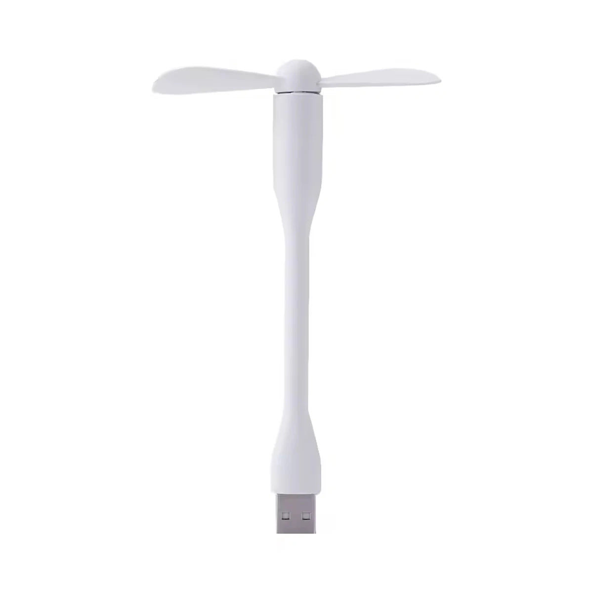 Mini USB Fan Flexible Bendable Power Bank Laptop AC Charger Portable Qme WHITE