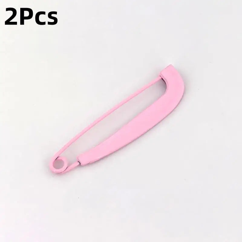 2Pcs Waist Buckle Fluorescent Pin Silk Scarf Buckle Korean Style Corsage Brooch Colorful Clothing Accessories Sweater Pants Pin Qme Pink