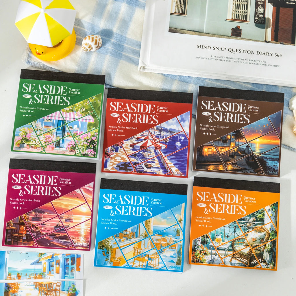 Beautiful scenery 24/120 sheets Aesthetic Stationery Decorative Sticker Book DIY Journal Stickers Kids Gift Scrapbook supplies Qme