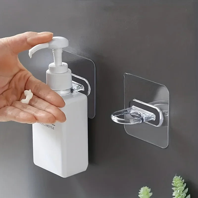 Nail-free Viscose Spray Bottle Hook Set, 10pcs, Viscose Hooks for Bathroom and Kitchen, Curtain Rod Hooks, Small Item Storage Qme
