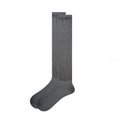 Soft Solid Color Long Stockings Mesh Thin Mid Stockings Summer Breathable Pile Up Stockings Autumn Winter Qme Grey One Size
