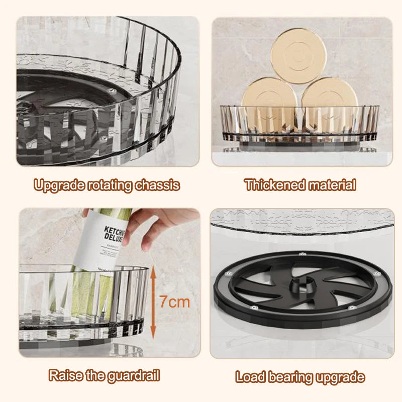Condiments Cosmetic Perfume Organizer Desktop Storage Box 360 Qme